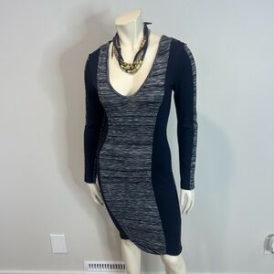 Beautiful French Connection Navy and white Long Sleeve Dress❤️6